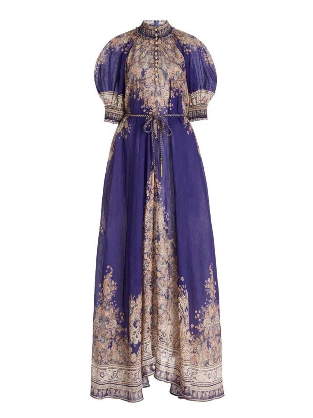 Zimmermann Anneke Paisley Linen
Maxi Dress in Purple - Picture 2 of 8